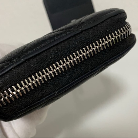 CHANEL LONG ZIP WALLET CC LOGO CAVIAR SKIN WITH CERTIFICATE OF AUTHENTICITY - Picture 6 of 14